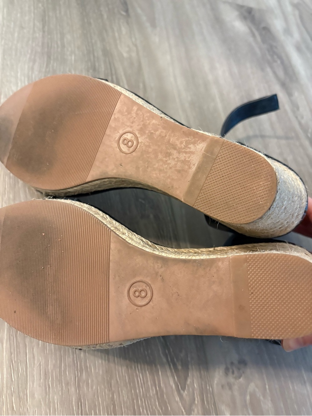 a new day Black Ankle-Strap Espadrille Wedge Sandals - Picture 3 of 3